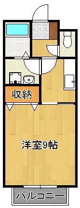 モンレーヴ(1K/2階)の間取り写真