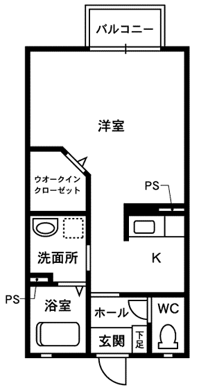 シャーメゾン蹴(ワンルーム/1階)の間取り写真