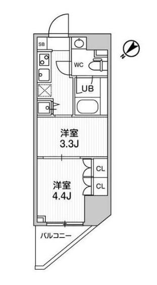 ARKMARK巣鴨STA(2K/6階)の間取り写真
