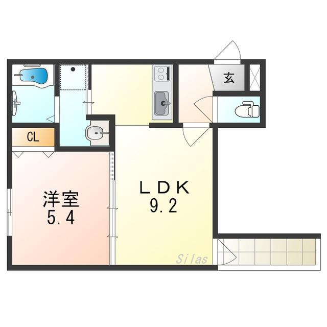 フジパレス堺東雲III番館(1LDK/1階)の間取り写真