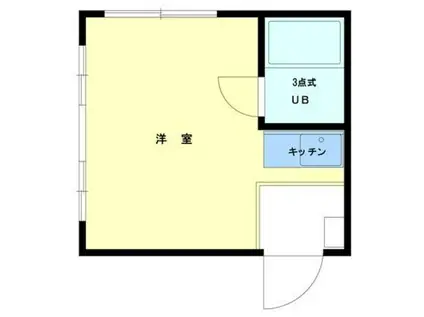 レジデンスカープ青戸(ワンルーム/1階)の間取り写真