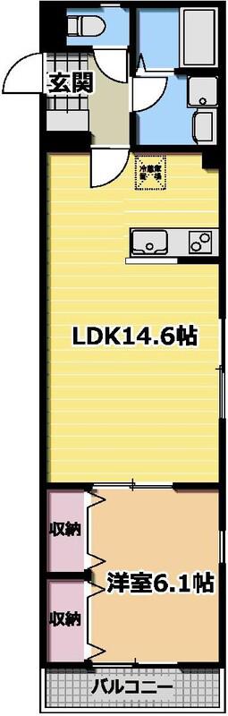 ROYAL HIROI(1LDK/2階)の間取り写真