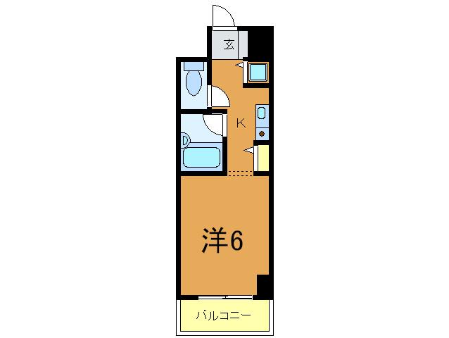 S-FORT神戸三宮北(1K/7階)の間取り写真