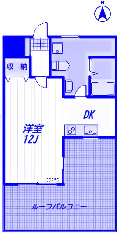 ARIUS(1DK/14階)の間取り写真