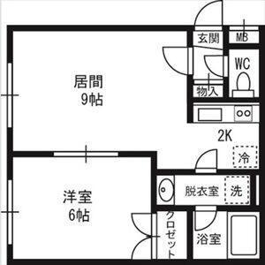 すいえん(1LDK/2階)の間取り写真