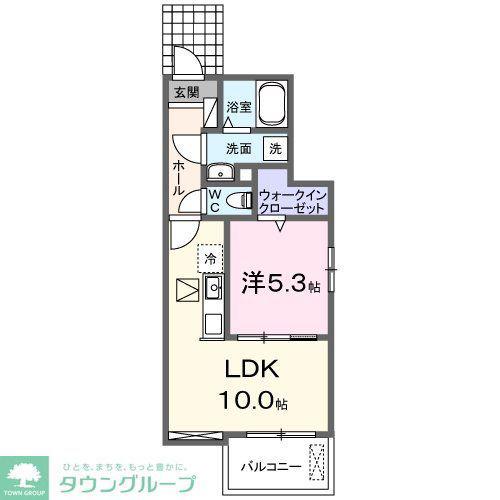 フラワー リッジ(1LDK/1階)の間取り写真