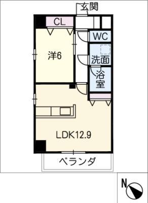 コントレイルりんくう常滑(1LDK/3階)の間取り写真