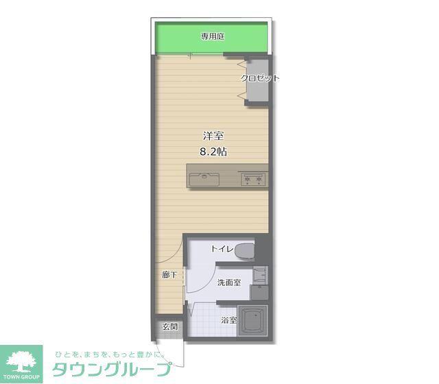 フォレスト馬堀海岸(ワンルーム/1階)の間取り写真