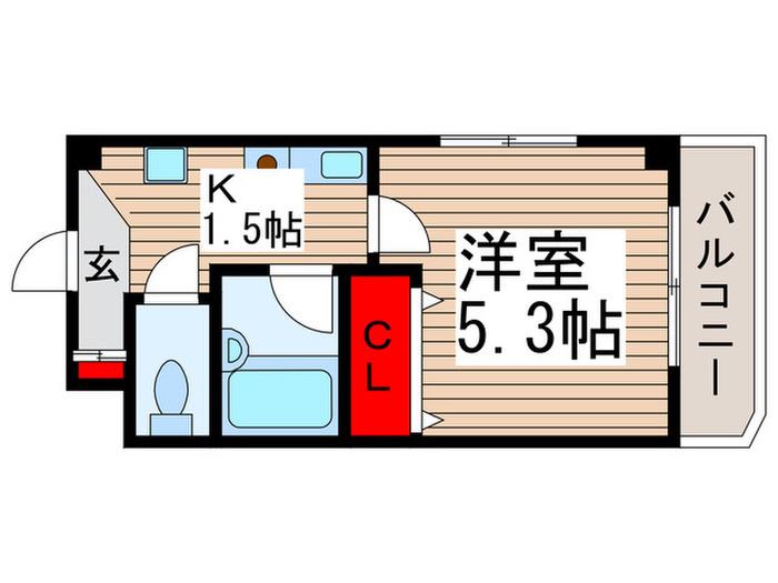 メゾン・ド・ST(1K/2階)の間取り写真