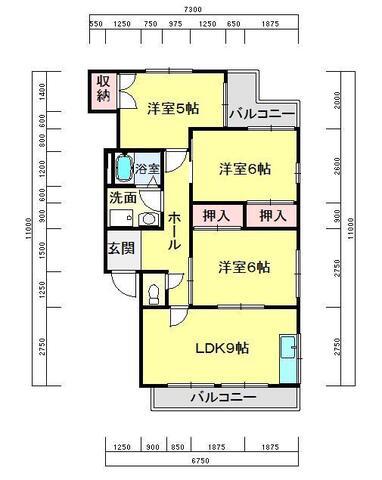 リフェプラセ(3DK/2階)の間取り写真