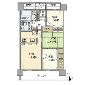 ガーデンヒルズ三河安城(3LDK/14階)の間取り写真