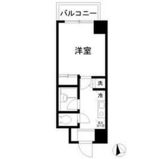 URBAN LINK蒲田(1K/4階)の間取り写真