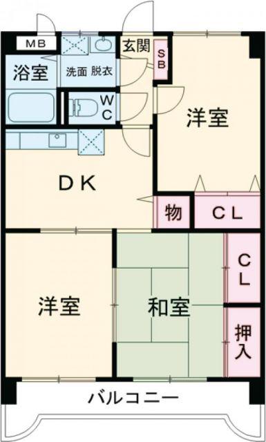 レジデンス吉村(3DK/4階)の間取り写真