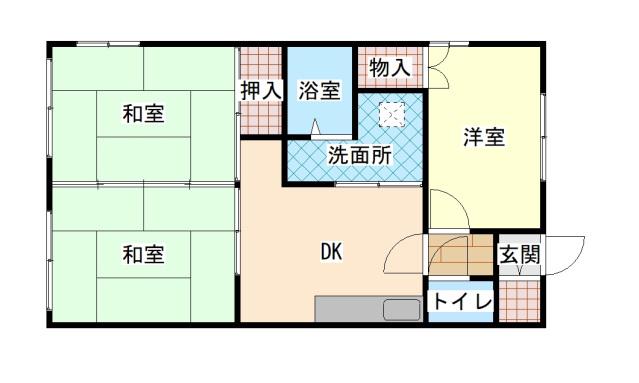 コーポツクダ(3LDK/3階)の間取り写真