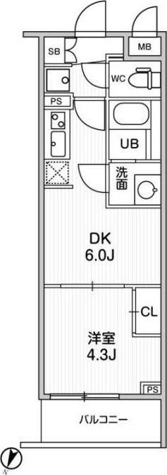 LIME RESIDENCE HIKIHUNE(1DK/1階)の間取り写真