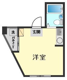 恵ビル(ワンルーム/3階)の間取り写真