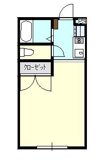 パティオ津屋崎(ワンルーム/2階)の間取り写真