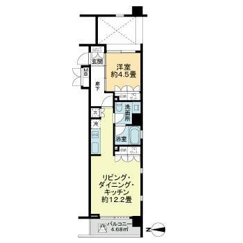 お茶の水SCハウス(1LDK/6階)の間取り写真