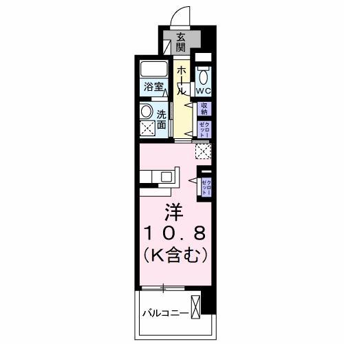 ケイマイティ(ワンルーム/5階)の間取り写真