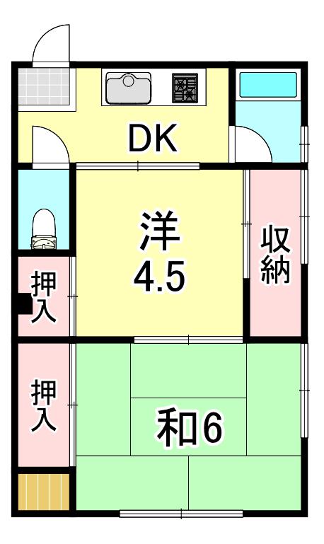 ヴィラ・シラツカ(2K/2階)の間取り写真