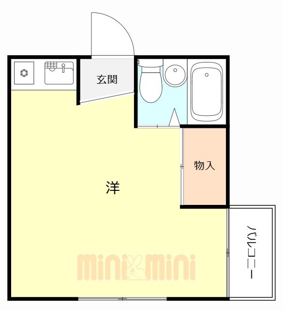 メゾンフォンタル(ワンルーム/1階)の間取り写真