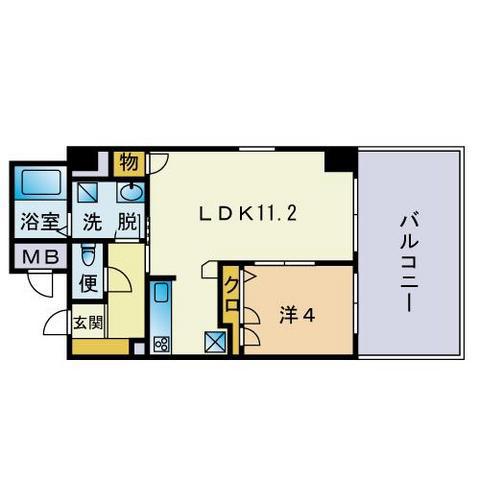 メルヴェイユ大名(1LDK/5階)の間取り写真