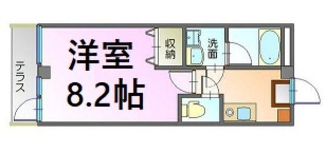 レフージェ(1K/1階)の間取り写真