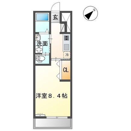 エングレン(1K/2階)の間取り写真