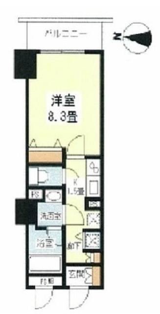 セントラル堺東(1K/5階)の間取り写真