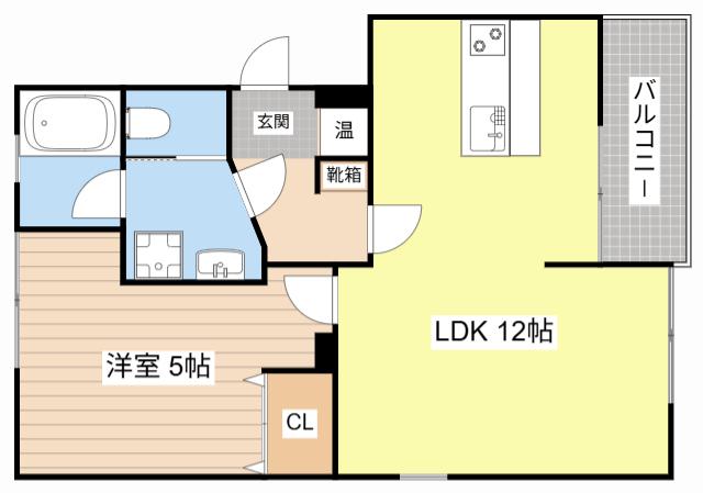 東晃マンション(1LDK/4階)の間取り写真