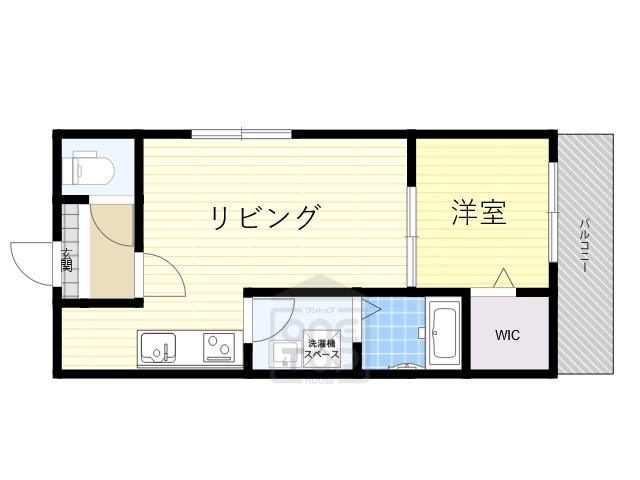 シナジー茨木(1LDK/4階)の間取り写真