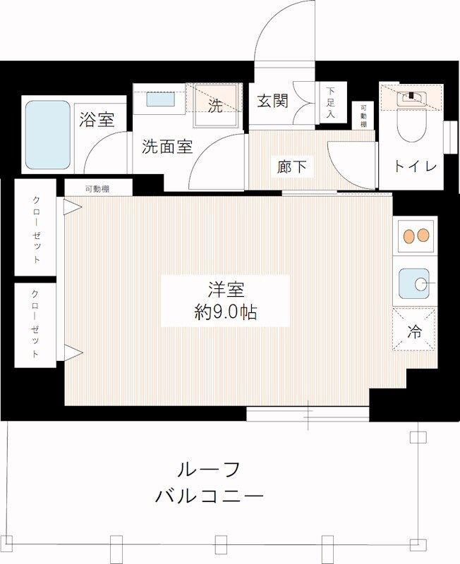 MAXIV平和台(ワンルーム/4階)の間取り写真