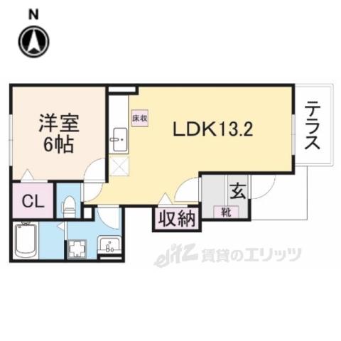 サンセールⅡ(1LDK/1階)の間取り写真