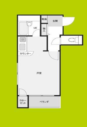 サンキャッスル十三(ワンルーム/4階)の間取り写真