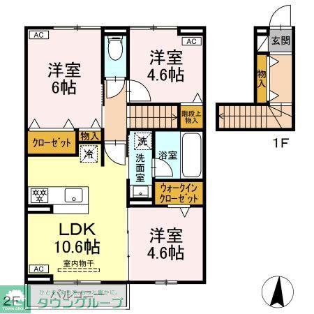 EPIS 広田(3LDK/2階)の間取り写真