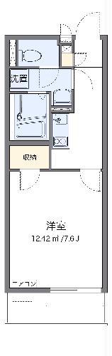 クレイノフェリーチェ(1K/4階)の間取り写真