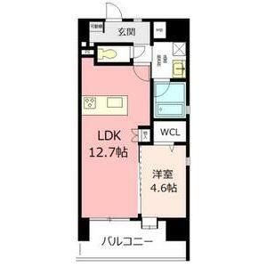 MAKIKI GARDEN PLACE(1LDK/2階)の間取り写真