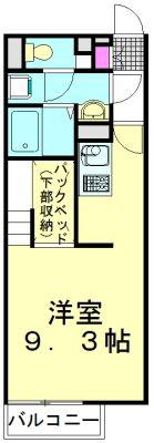 レオネクストグランツール(1K/1階)の間取り写真