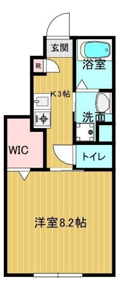 SHANTI COREB(1K/1階)の間取り写真
