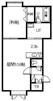 ニューエスパニア5 B(1LDK/1階)の間取り写真