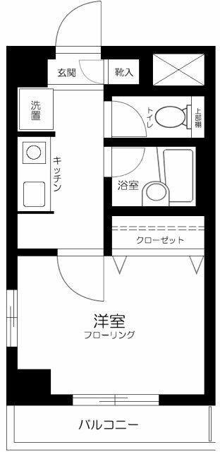 LAISONCE康栄(1K/4階)の間取り写真
