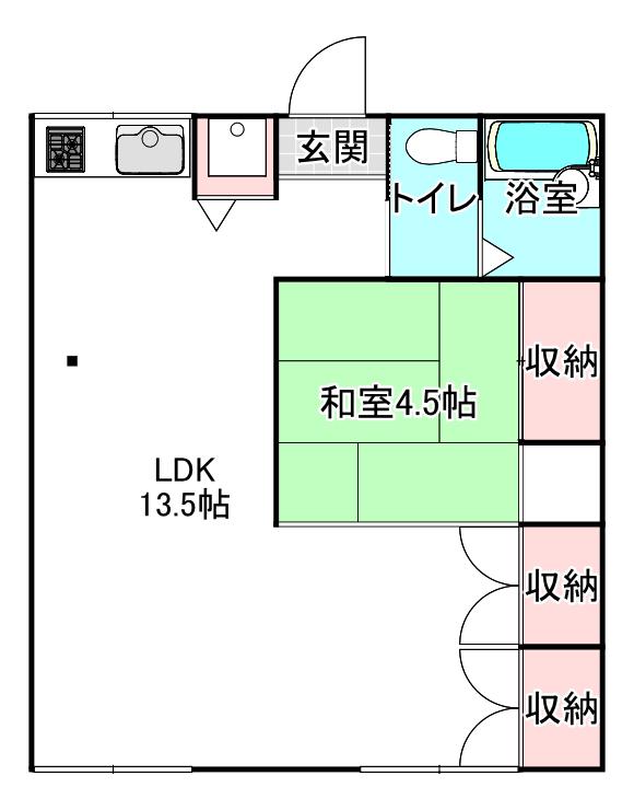 シルクホーム(1LDK/2階)の間取り写真
