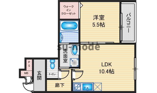 フジパレス 光陽(1LDK/2階)の間取り写真