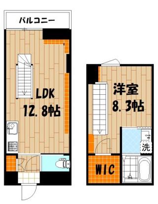 ラポルタ(1LDK/8階)の間取り写真