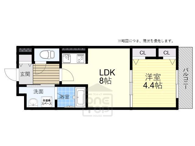 シャーメゾンSOYA(1LDK/4階)の間取り写真