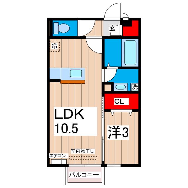 クレールソフィア(1LDK/2階)の間取り写真
