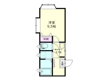 クレセントプレシャス(1K/1階)の間取り写真