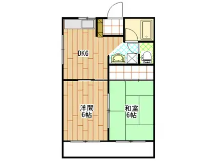 アビタ美吉VI(2DK/2階)の間取り写真