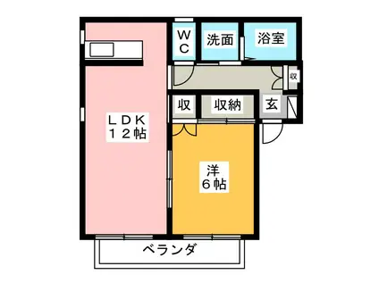 エステートピアKI(1LDK/2階)の間取り写真