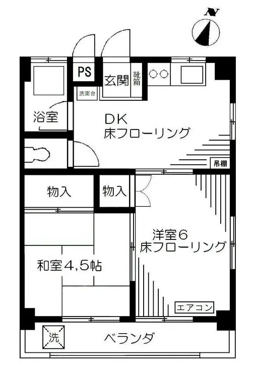 ハイツリバー 1階階 間取り